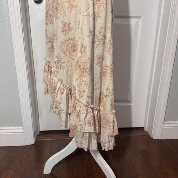 Mia Joy by Joyfolie Floral Ruffle Midi Dress Neutral Floral Girls Size 12 - Picture 5 of 8